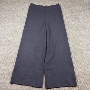 See And Be Seen Womens Large Black Wide Leg Knit Culotte Crop Pants P7251